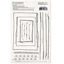 49 and Market Essential Rub-Ons - Stitching Essentials 02 6x8" (2 ark)