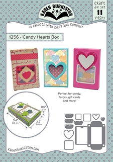 Karen Burniston Die - Candy Hearts Box