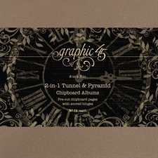 Graphic 45 Staples - Chipboard Album 8"X8" 2 In 1 Tunnel & Pyramid
