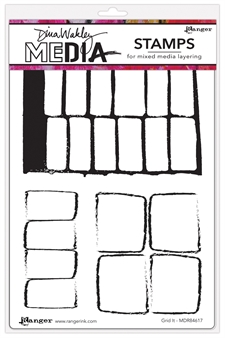 Dina Wakley Cling Rubber Stamp Set - Grid It