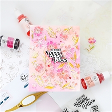 PinkFresh Studios Cling Stamp - Breezy Blossoms