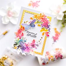 PinkFresh Studio Washi Tape Roll - Fluttering Butterflies