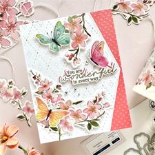 PinkFresh Studio Washi Tape Roll - Fluttering Butterflies