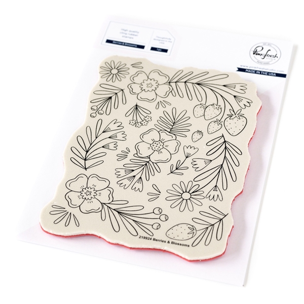 PinkFresh Studios Cling Stamp - Berries & Blossoms