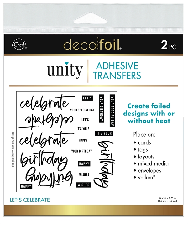 Deco Foil Adhesive Transfer Sheets - Let\'s Celebrate