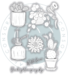 Craft Consortium Clear Stamps - Botany / Cactus