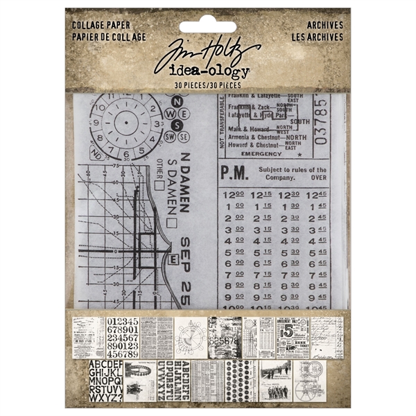 Tim Holtz / Idea-ology - Collage Paper / Archives