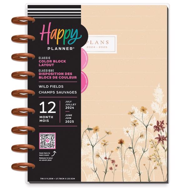 Happy Planner MEDIUM - Wild Fields (juli 2024-juni 2025)