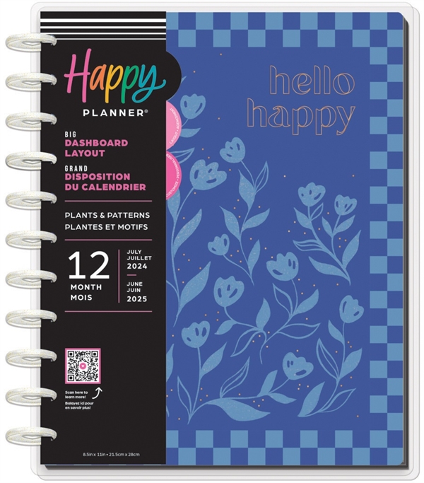 Happy Planner - Plants & Patterns (juli 2024-juni 2025) (BIG)