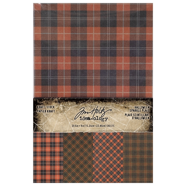 Tim Holtz / Idea-ology Halloween 2024 - Kraft-stock Halloween Sparkle Plaid