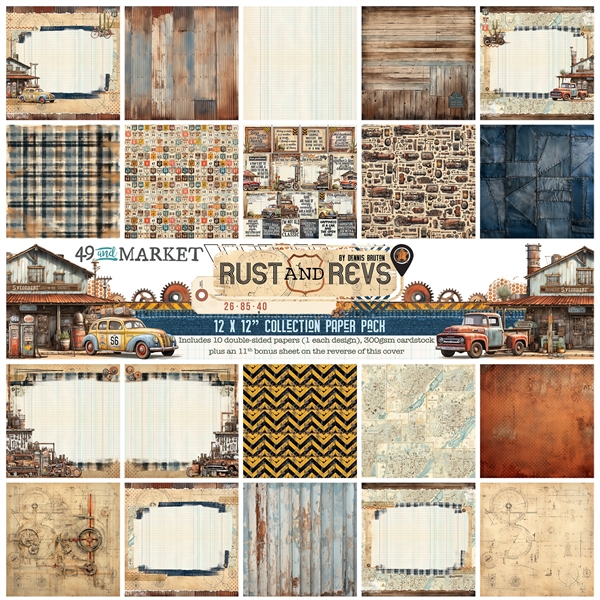 49 and Market Collection Pack 12x12" - Rust and Revs