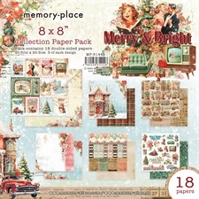 Memory Place Paper Pack 8x8" - Merry & Bright