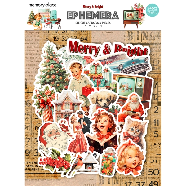 Memory Place Ephemera - Merry & Bright (24 pcs)