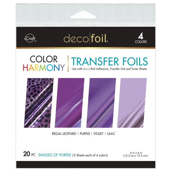 Deco Foil Harmony Foil Pack 6"X6" - Shades of Purple (20 ark)