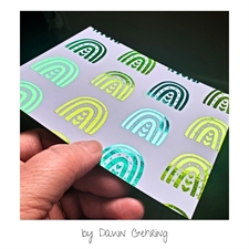 Deco Foil Harmony Foil Pack 6"X6" - Shades of Green (20 ark)