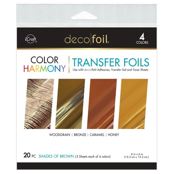 Deco Foil Harmony Foil Pack 6"X6" - Shades of Brown (20 ark)