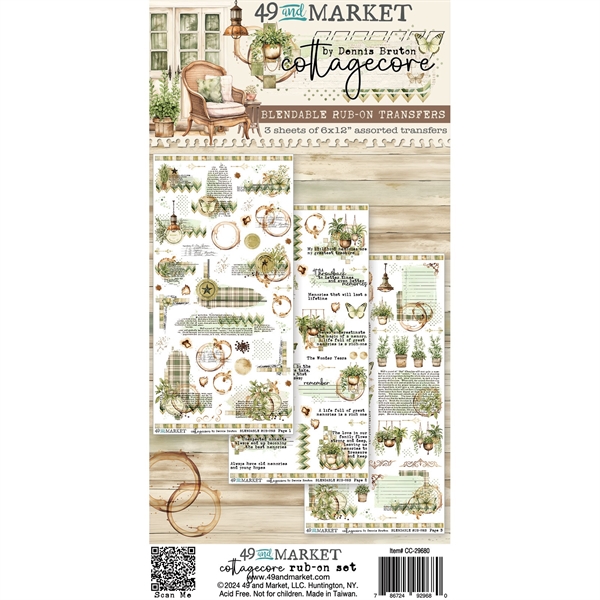 49 and Market Rub-Ons 6x12" - Cottagecore / Blendables