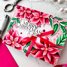 PinkFresh Studios Cling Stamp - Poinsettia Frame