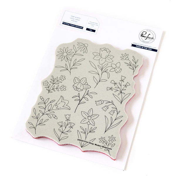 PinkFresh Studios Cling Stamp - Print Shop: Modern Botanicals