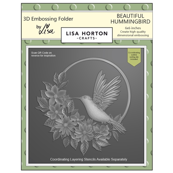 Lisa Horton Crafts Embossing Folder & Die - Hummingbird