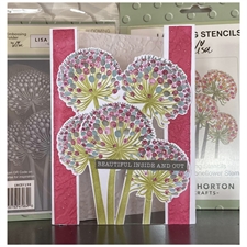 Lisa Horton Crafts Embossing Folder & Die - Blooming Coneflower Stems