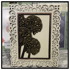 Lisa Horton Crafts Embossing Folder & Die - Blooming Coneflower Stems