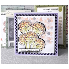 Lisa Horton Crafts Embossing Folder & Die - Blooming Coneflower Stems