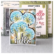 Lisa Horton Crafts Embossing Folder & Die - Blooming Coneflower Stems