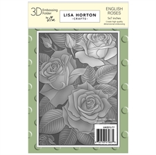 Lisa Horton Crafts Embossing Folder - English Roses