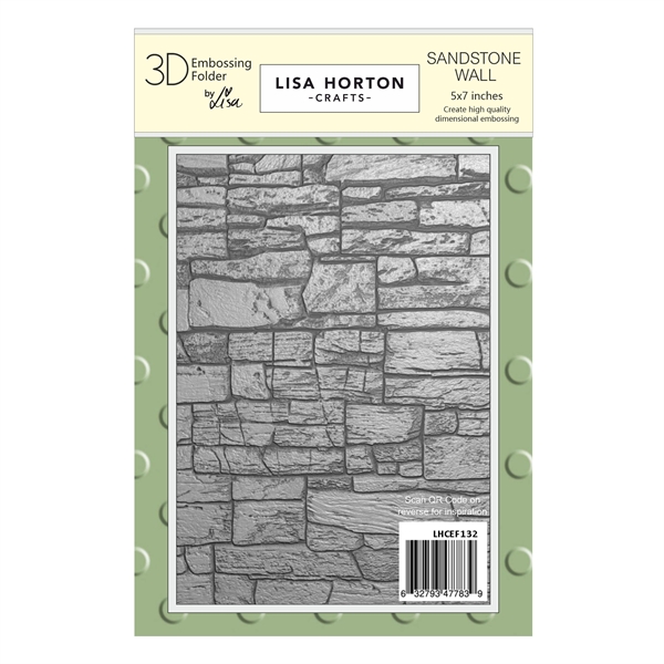 Lisa Horton Crafts Embossing Folder - Sandstone Wall