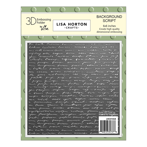 Lisa Horton Crafts Embossing Folder - Background Script