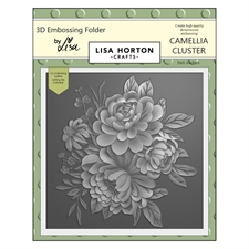 Lisa Horton Crafts Embossing Folder & Die - Camellia Cluster