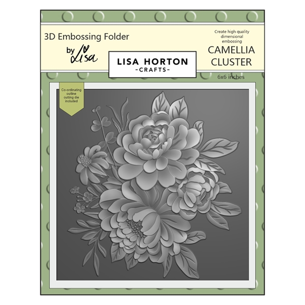 Lisa Horton Crafts Embossing Folder & Die - Camellia Cluster