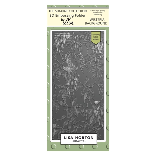 Lisa Horton Crafts Embossing Folder - Wisteria Background