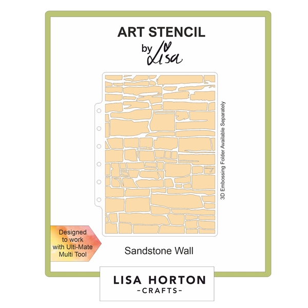 Lisa Horton Crafts Layering Stencil - Sandstone Wall