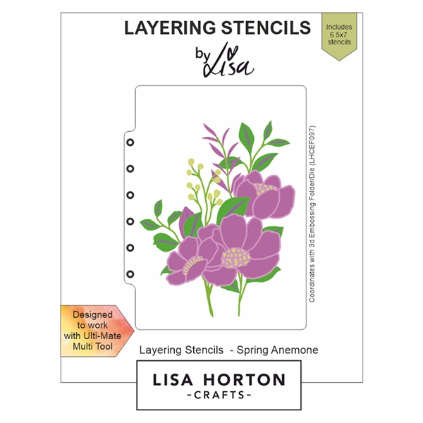 Lisa Horton Crafts Layering Stencils - Spring Anemone