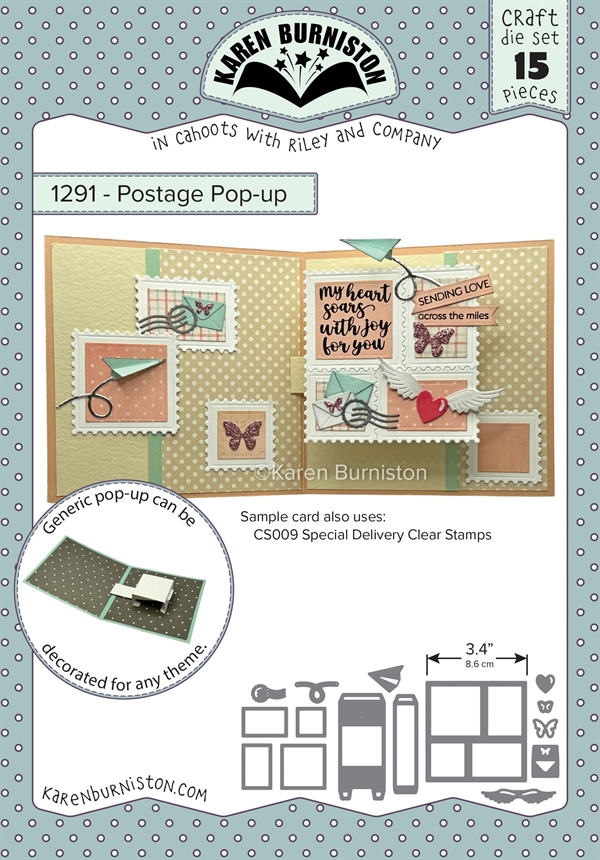 Karen Burniston Die - Postage Pop-Up