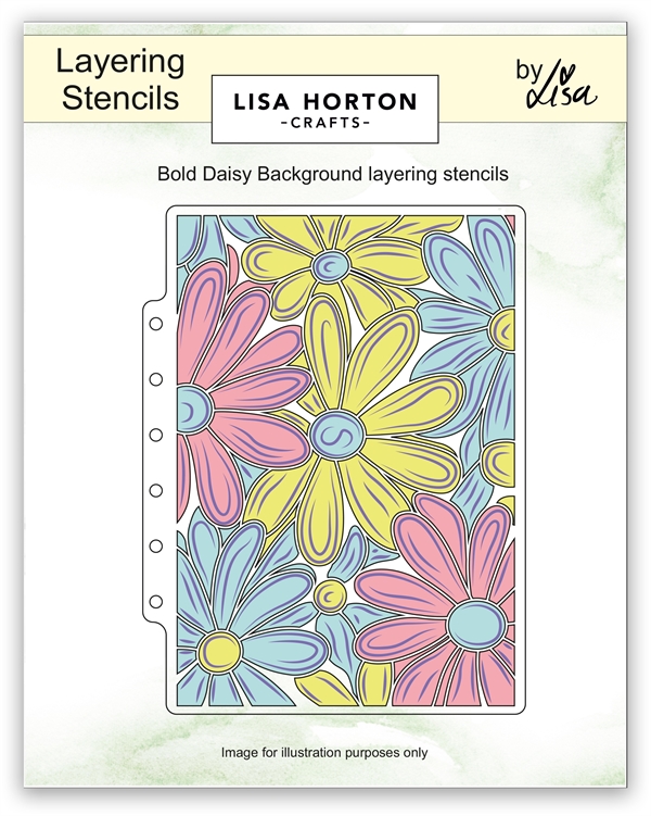 Lisa Horton Crafts Layering Stencils - Daisy Background
