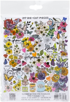 49 and Market Icon Ephemera Bits - Flower Emporium by Vicky Boutin