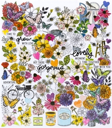 49 and Market Icon Ephemera Bits - Flower Emporium by Vicky Boutin