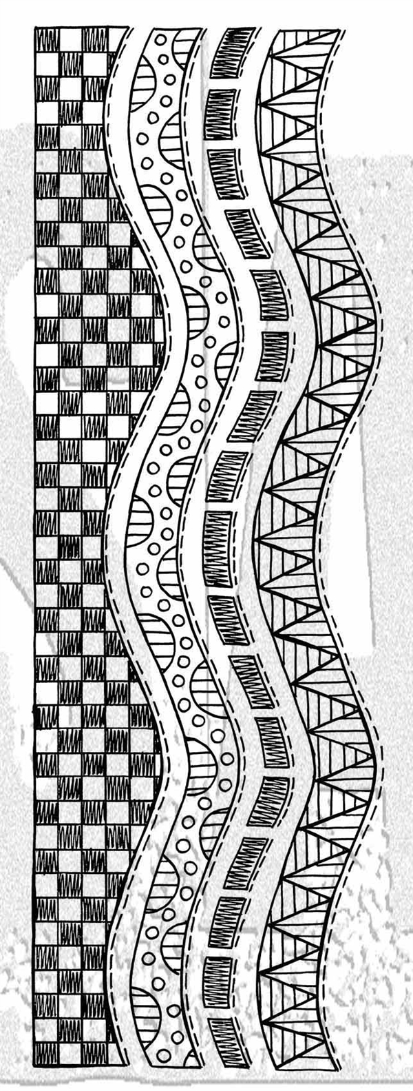 Cling Rubber Stamp Set - Dylusions / Better Together (4x12")