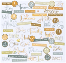 49 and Market Chipboard Words - Little Dreamers