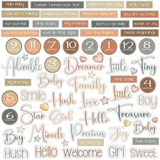 49 and Market Chipboard Words - Little Dreamers