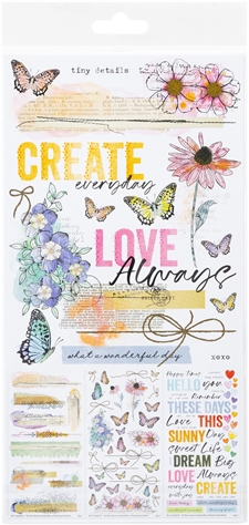 49 and Market Rub-On Essentials 6x12" - Flower Emporium by Vicky Boutin