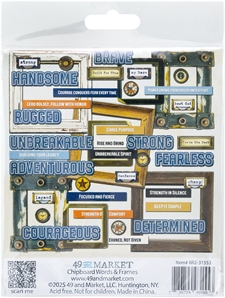 49 and Market Chipboard Words & Frames - Rust & Revs 2.0