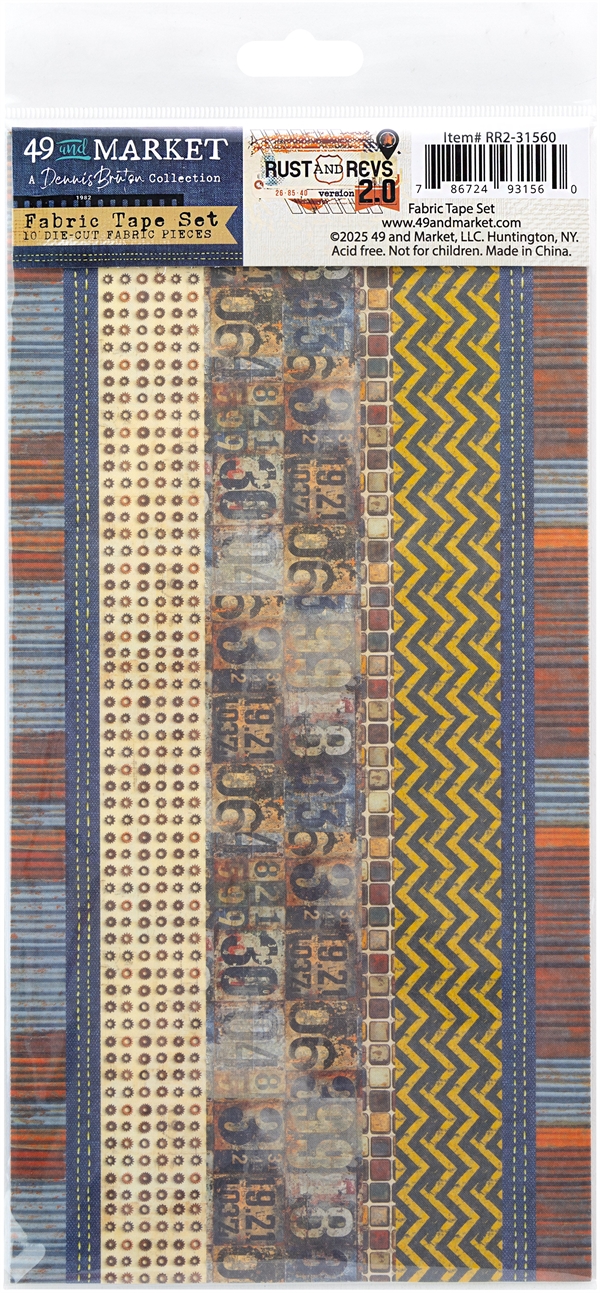 49 and Market Fabric Tape Sheet 6x12" - Rust & Revs 2.0