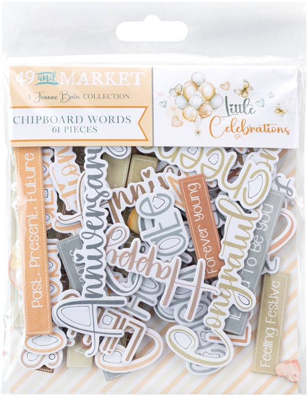 49 and Market Chipboard Words - LIttle Celebrations