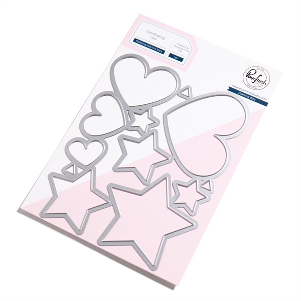 PinkFresh Studios DIE - Radiating Hearts and Stars