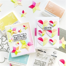 PinkFresh Studios DIE - Radiating Hearts and Stars