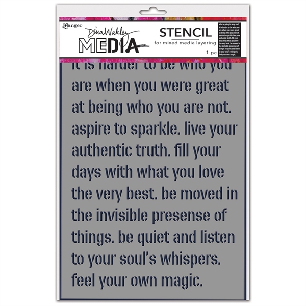 Dina Wakley Stencil - Feel the Magic